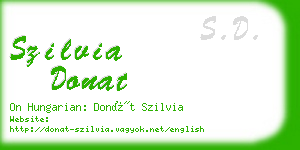 szilvia donat business card